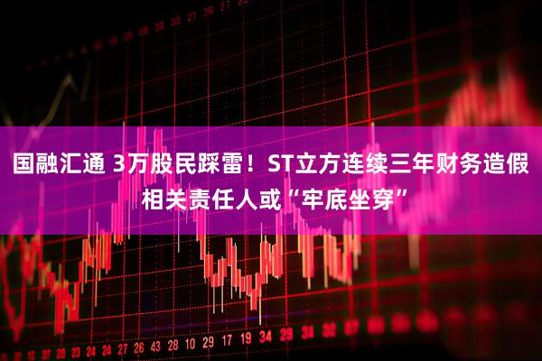 国融汇通 3万股民踩雷！ST立方连续三年财务造假 相关责任人或“牢底坐穿”